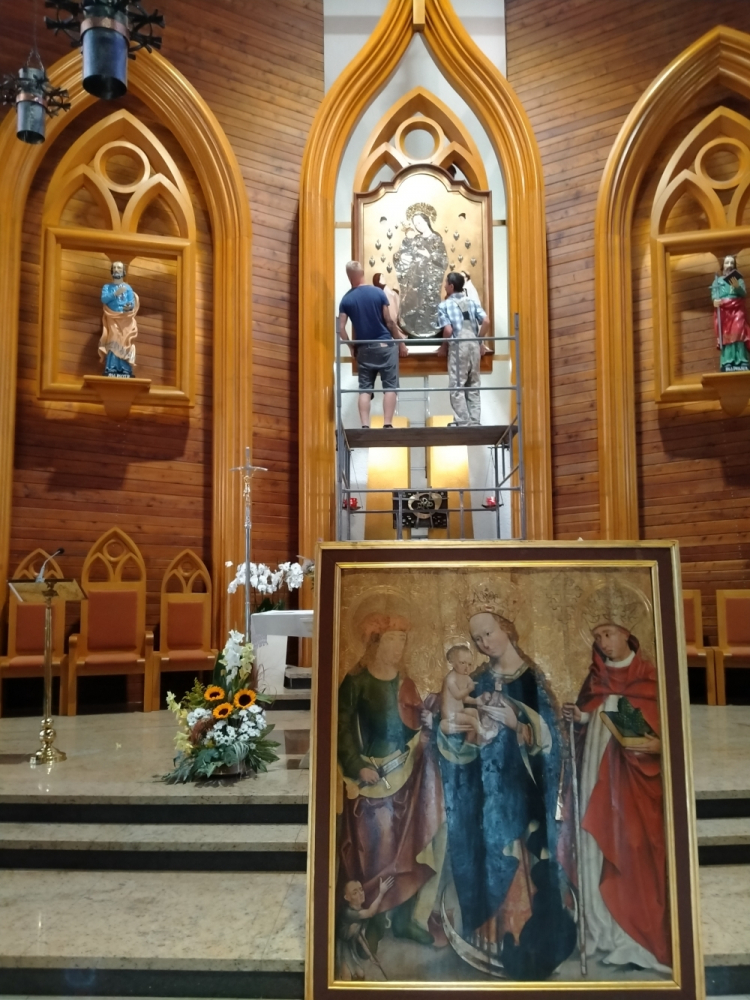 Obraz Sacra Conversazione w kościele św. Marcina w Pisarzowicach. Źródło: Archiwum prywatne M. S.