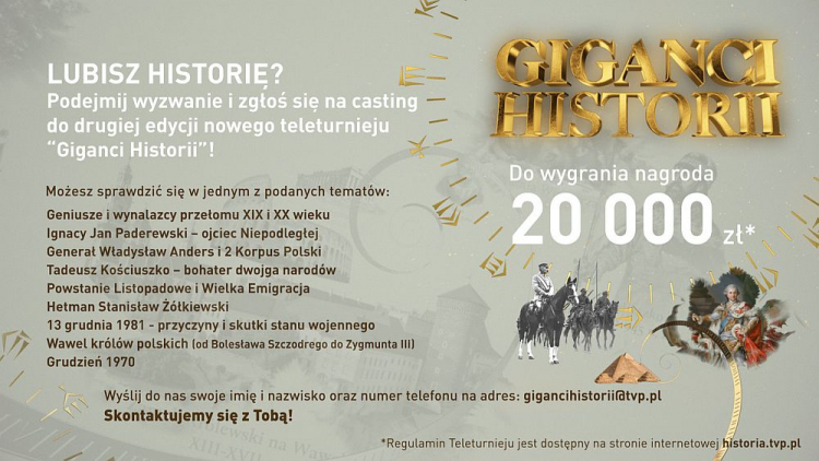 Teleturniej „Giganci Historii” w TVP Historia