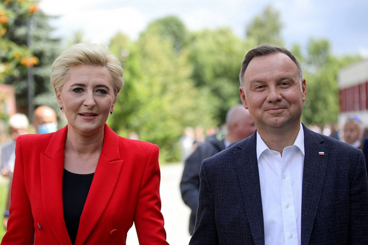 Prezydent Andrzej Duda z małżonką Agatą Kornhauser-Dudą. Fot. PAP/Ł. Gągulski