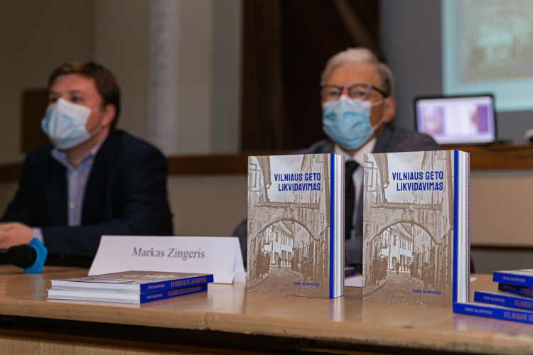 Prezentacja książki "Likwidacja getta wileńskiego". Fot. ambasada RP w Wilnie