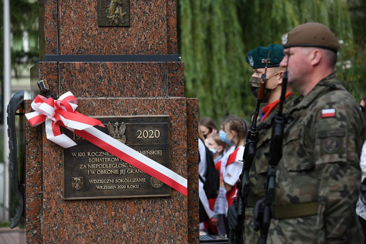 Uroczyste obchody 100. rocznicy Bitwy Niemeńskiej. Sokółka, 13.09.2020. Fot. PAP/M. Zieliński