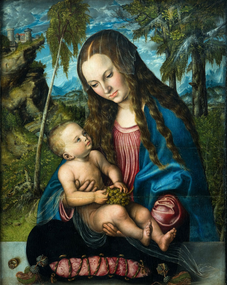„Madonna pod jodłami” Lucasa Cranacha starszego. Źródło: Muzeum Narodowym we Wrocławiu