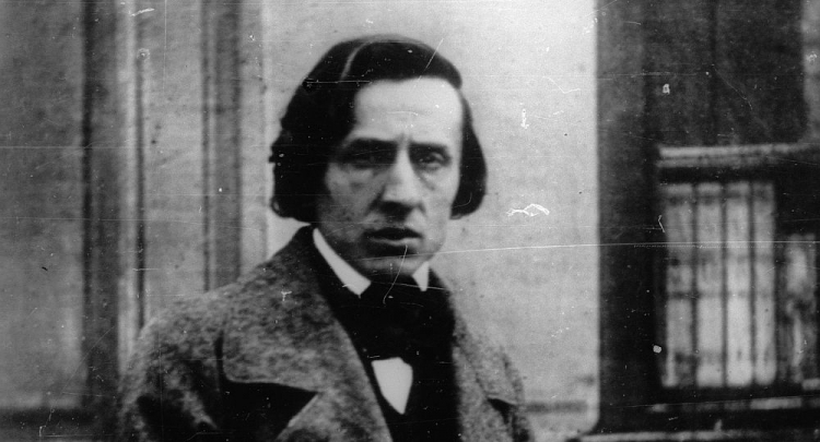 Fotografia Fryderyka Chopina z 1848 r. Fot. PAP/CAF/Reprodukcja