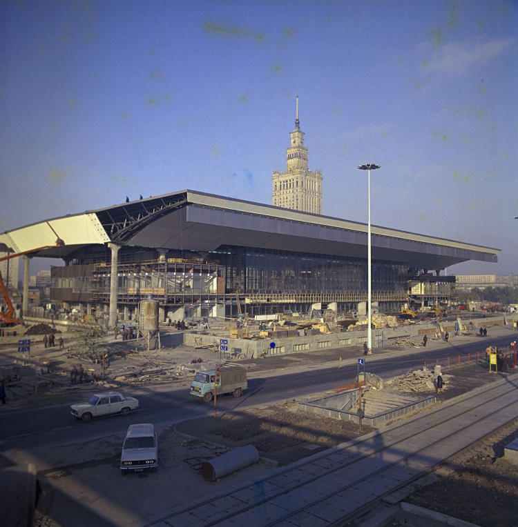 Budowa Dworca Centralnego. Warszawa, 10.1975. Fot. PAP/J. Grelowski