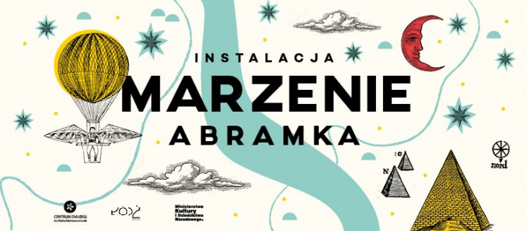 Instalacja obrazująca wiersz „Marzenie” Abramka Koplowicza w łódzkim Centrum Dialogu im. Marka Edelmana