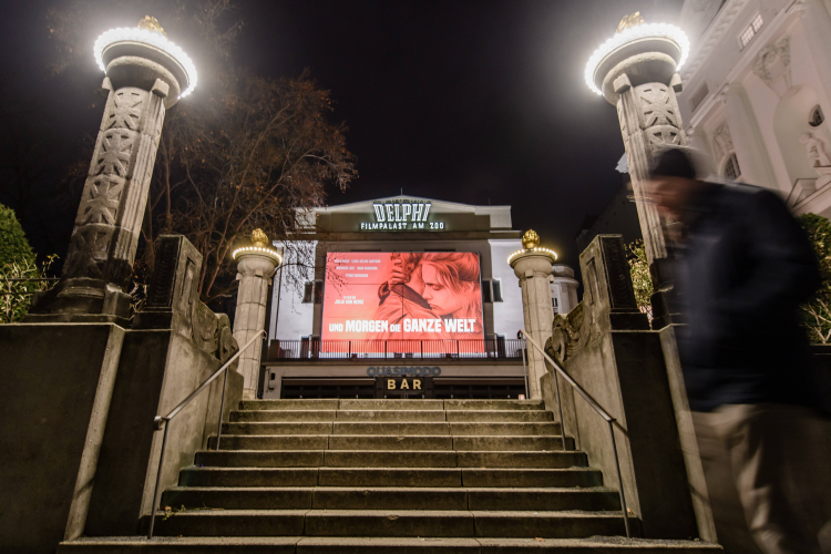 Berlin 28.02.2021. Jedno z kin przed oficjalnym otwarciem Berlinale. Fot. PAP/EPA