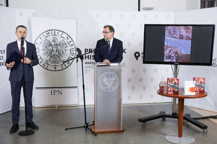 Konferencja prasowa prezentująca publikację IPN „Jeńcy 1920”. 11 marca 2021 r. Fot. Sławek Kasper (IPN)