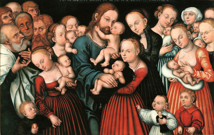 „Chrystus błogosławiący dzieci”, ok. 1537 r. Obraz Lucasa Cranacha Starszego