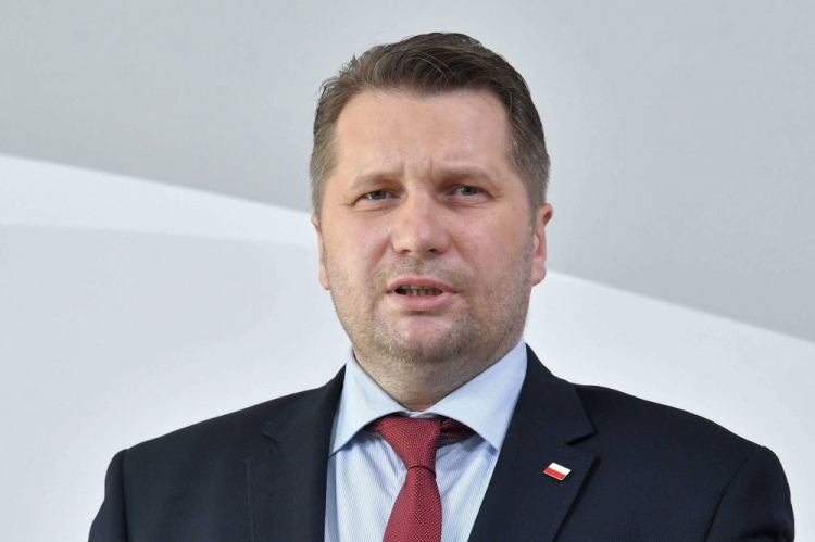 Warszawa, 11.05.2021. Minister edukacji i nauki Przemysław Czarnek podczas konferencji prasowej nt. propozycji zmian w statusie zawodowym pracowników oświaty. Fot. PAP/R. Pietruszka