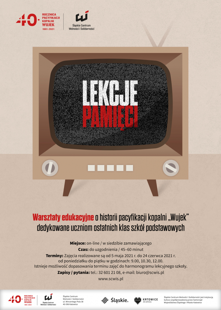 Internetowe „Lekcje Pamięci”. Źródło: Śląskie Centrum Wolności i Solidarności