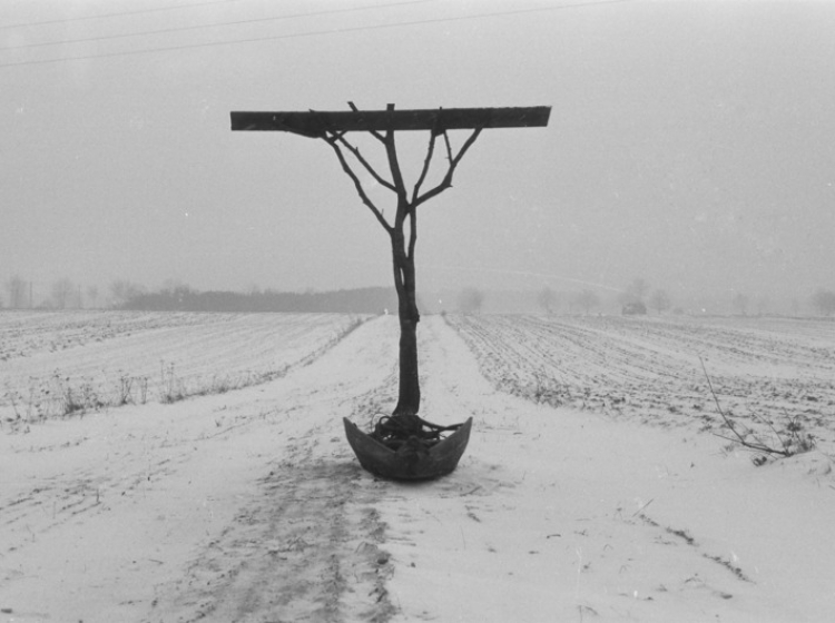 Thanatos polski sfotografowany w miejscu powstania, 1984, własność Muzeum Narodowego we Wrocławiu, fot. K.M. Bednarski. Źródło: MOCAK