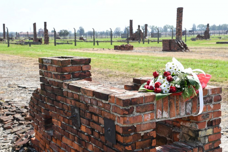 Uroczystości Międzynarodowego Dnia Pamięci o Zagładzie Romów w byłym niemieckim obozie zagłady Auschwitz II-Birkenau. 2018 r. Fot. PAP/J. Bednarczyk