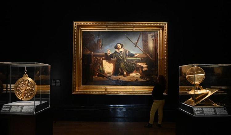 Wystawa „Rozmowy z Bogiem: Kopernik Jana Matejki” w londyńskiej National Gallery. Fot. PAP/EPA