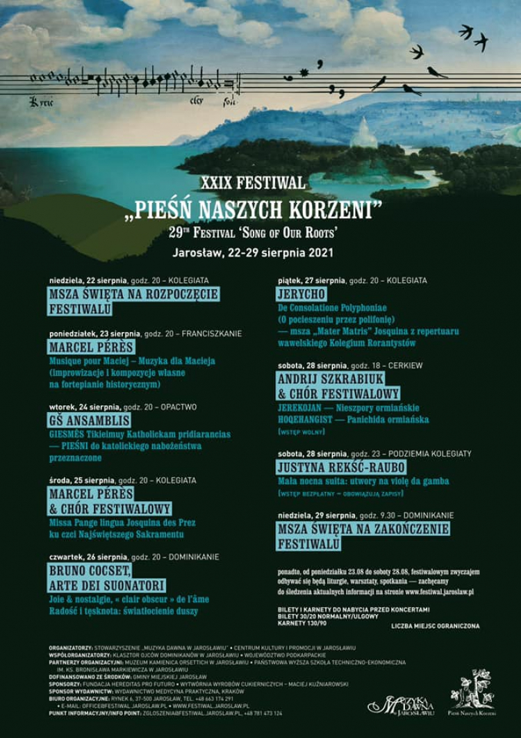 29. Festiwal Muzyki Dawnej „Pieśń Naszych Korzeni” w Jarosławiu