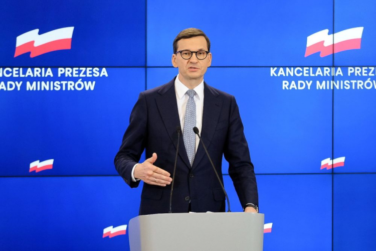 Warszawa, 26.10.2021. Prezes Rady Ministrów Mateusz Morawiecki. Fot. PAP/M. Marek