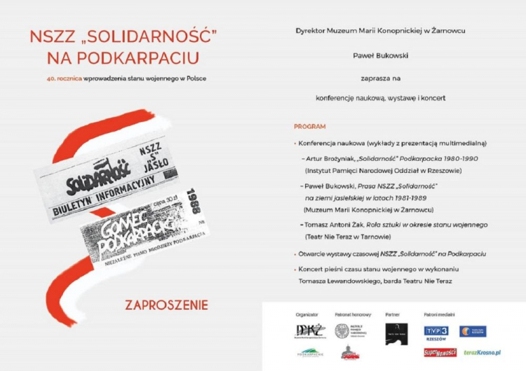 Wystawa „NSZZ Solidarność na Podkarpaciu” i towarzysząca jej konferencja oraz koncert w Muzeum Marii Konopnickiej w Żarnowcu. Źródło: IPN