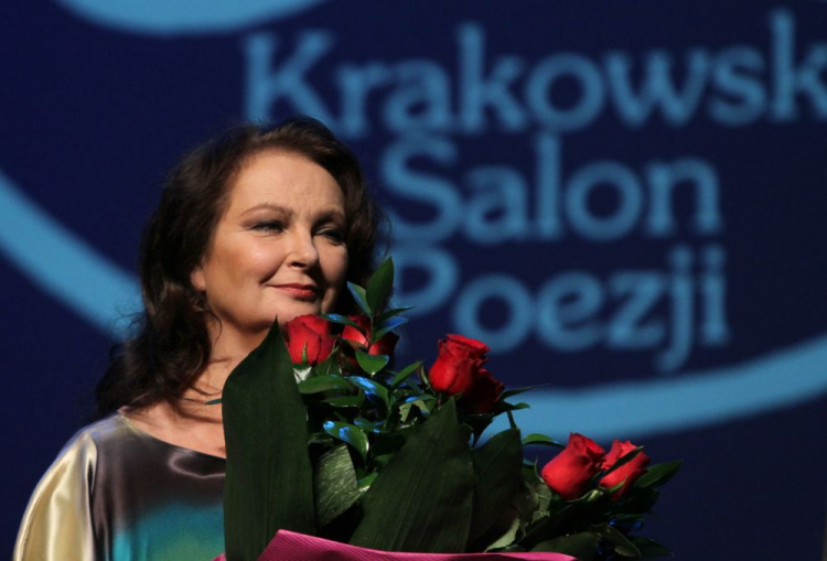 Anna Dymna podczas Krakowskiego Salonu Poezji. 17.02.2013. Fot. PAP/J. Bednarczyk