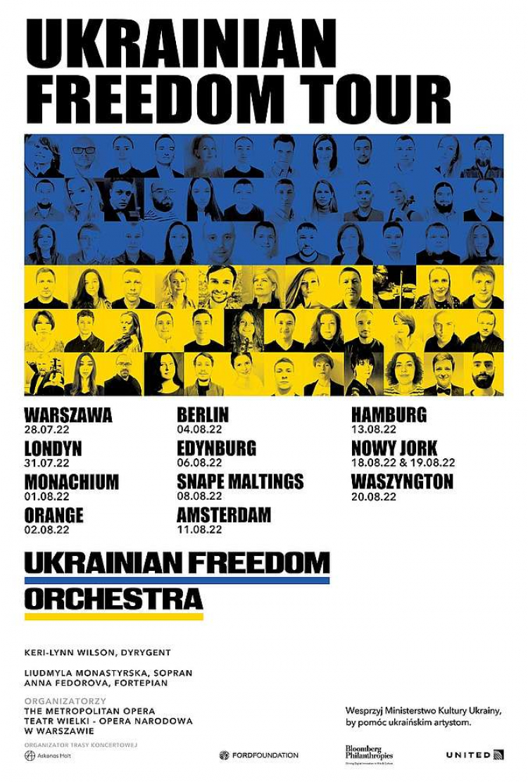 We współpracy Metropolitan Opera w Nowym Jorku oraz Teatru Wielkiego - Opery Narodowej w Warszawie powstała Ukrainian Freedom Orchestra. Źródło: Teatr Wielki-Opera Narodowa