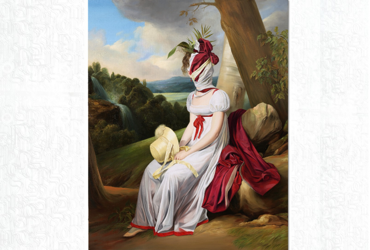 Obraz „Portrait of a Lady (After Louis Leopold Boilly)” polskiej artystki Ewy Juszkiewicz będzie licytowany na prestiżowej aukcji w domu aukcyjnym Christie’s. Źródło: Muzeum POLIN