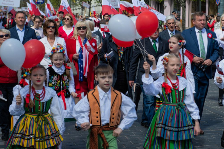 Parada Polskości. Wilno, 07.05.2022. Fot. PAP/V. Doveiko