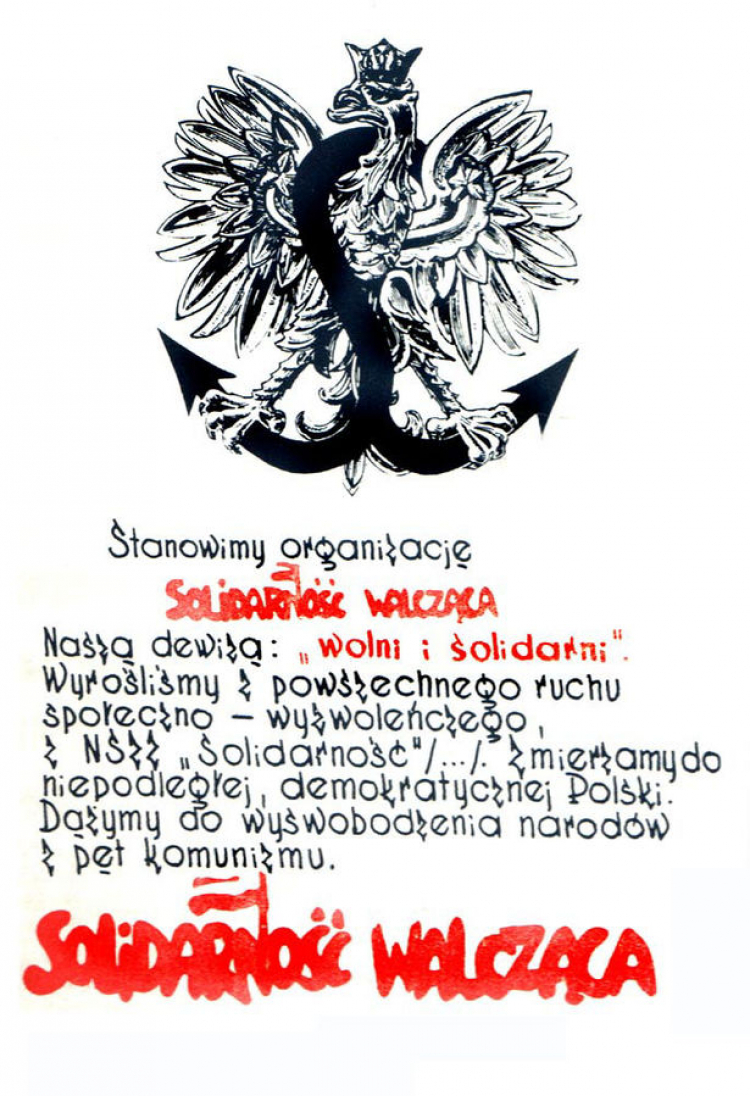 Solidarność Walcząca. Źródło: Wikimedia Commons