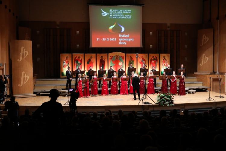 Koncert w ramach Międzynarodowego Festiwalu Muzyki Cerkiewnej „Hajnówka 2022” w Białymstoku. Fot. PAP/A. Reszko