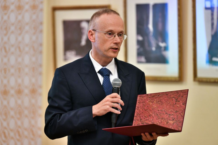 Dyrektor Zakładu Narodowego im. Ossolińskich dr Łukasz Kamiński. Fot. M. Kulczyński