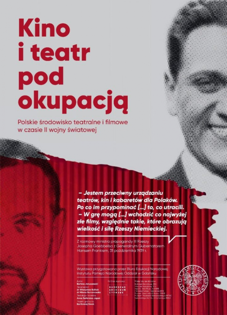 Wystawa „Kino i teatr pod okupacją. Polskie środowisko filmowe i teatralne w czasie II wojny światowej”