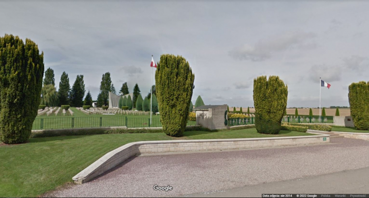 Polski cmentarz w Langannerie. Źródło: Google Maps – Street View