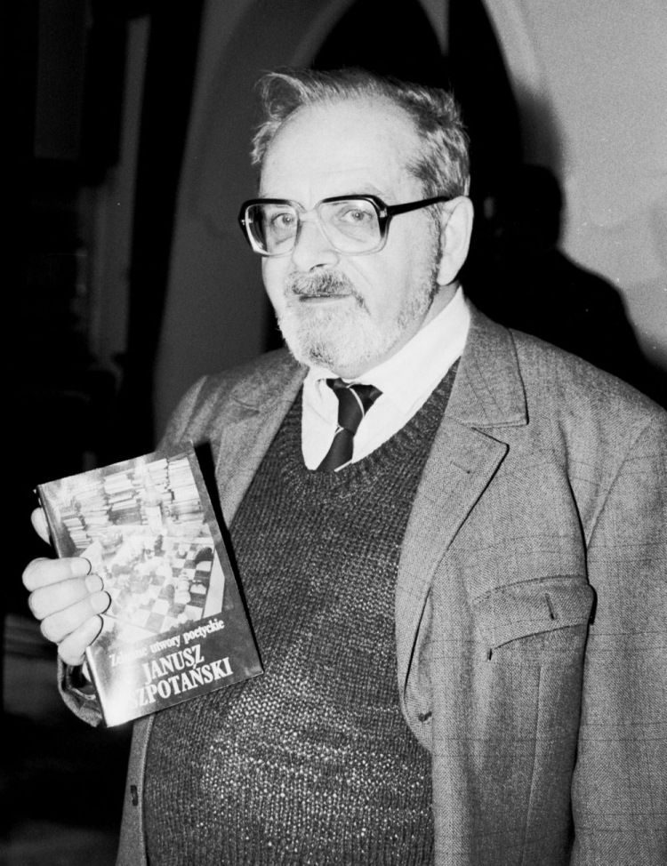 21.03.1991. Janusz Szpotański, literat. Fot. PAP/J. Mazur 