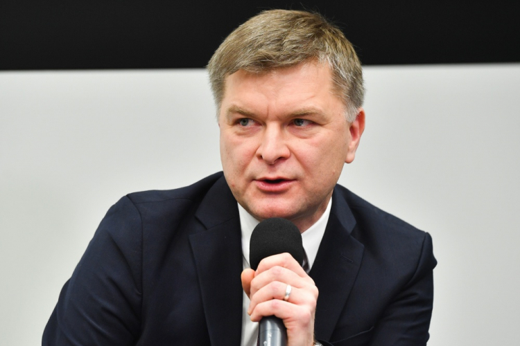 Grzegorz Górny podczas konferencji prasowej "Znawcy życia i dorobku Jana Pawła II odpowiedzą na zarzuty pojawiające się w przestrzeni publicznej" w Centrum Prasowym PAP w Warszawie. Fot. PAP/R. Pietruszka