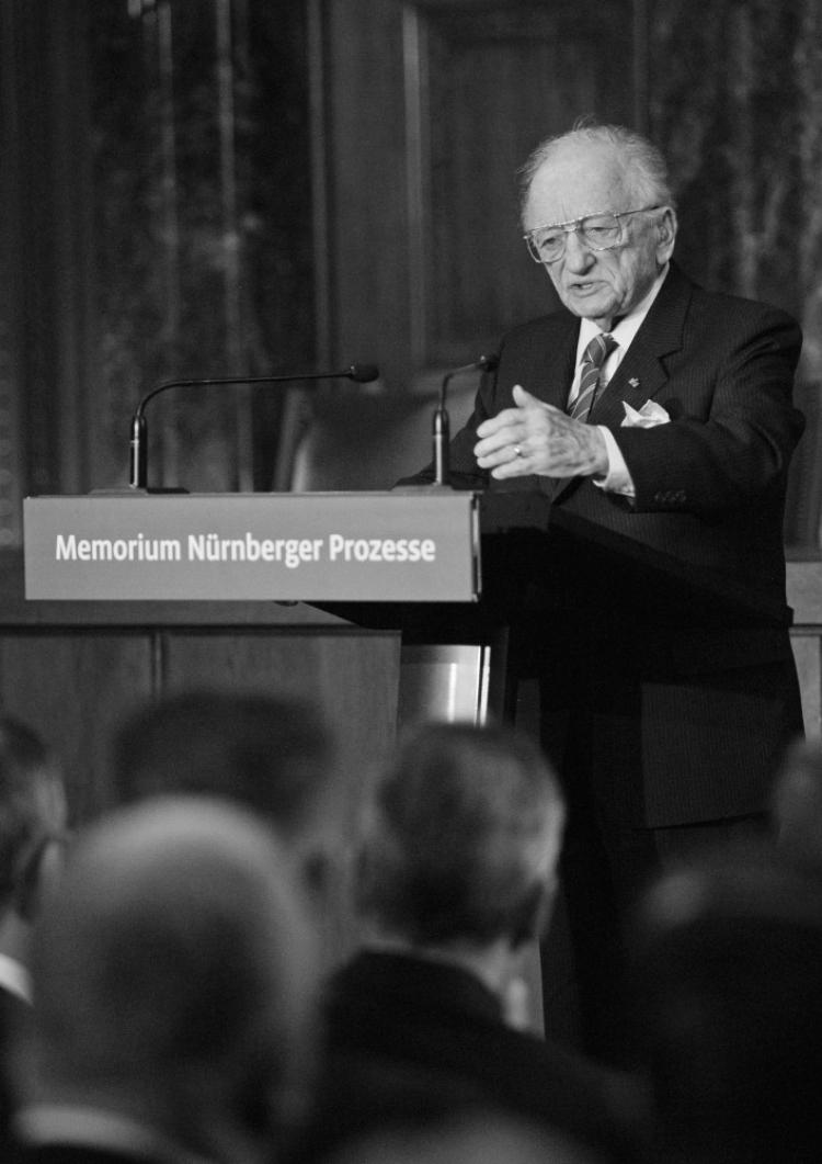 Benjamin Ferencz. Fot. PAP/EPA