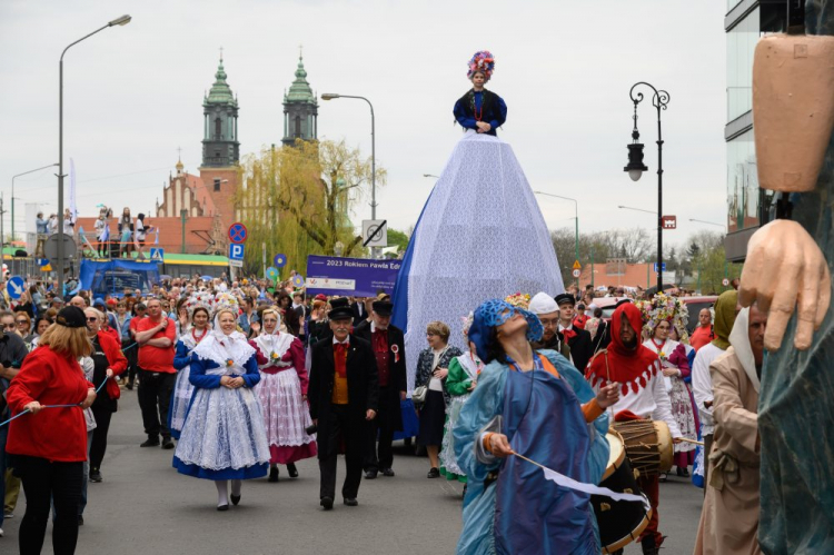 Uroczysta parada z okazji 770. rocznicy nadania praw miejskich Poznań, 23.04.2023. Fot. PAP/J. Kaczmarczyk