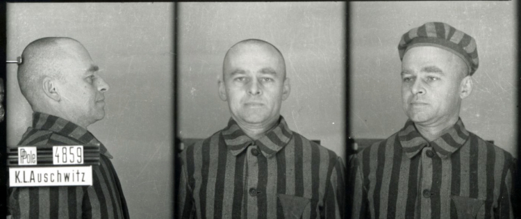 Witold Pilecki jako więzień KL Auschwitz. Źródło: Wikimiedia Commons