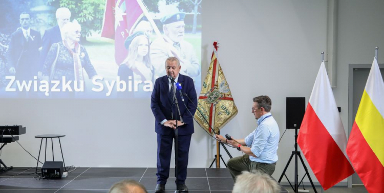 Białystok, 21.06.2023. Prezes zarządu głównego Związku Sybiraków Kordian Borejko podczas obchodów 95. rocznicy powstania Związku Sybiraków w Muzeum Pamięci Sybiru w Białymstoku. Fot. PAP/A. Reszko