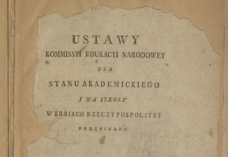 Ustawy Komisji Edukacji Narodowej. Źródło: CBN Polona