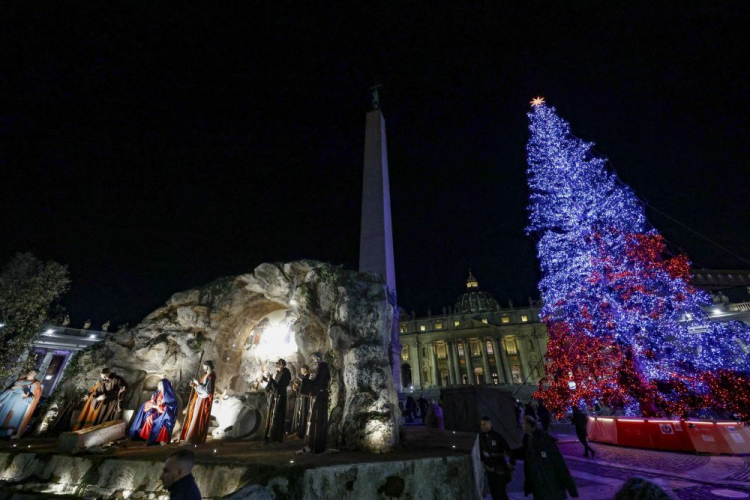 Szopka bożonarodzeniowa w Watykanie. 09.12.2023. Fot. PAP/EPA