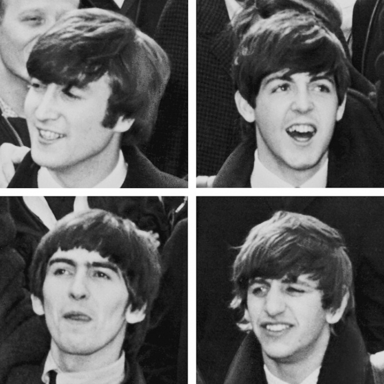 Beatlesi w 1964 roku, kolejno: John Lennon, Paul McCartney, George Harrison i Ringo Starr. Źródło: Wikimedia Commons