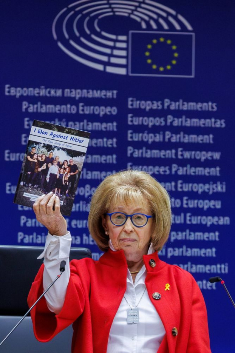 Irene Shashar w Parlamencie Europejskim. Bruksela, 25.01.2024. Fot. PAP/EPA 