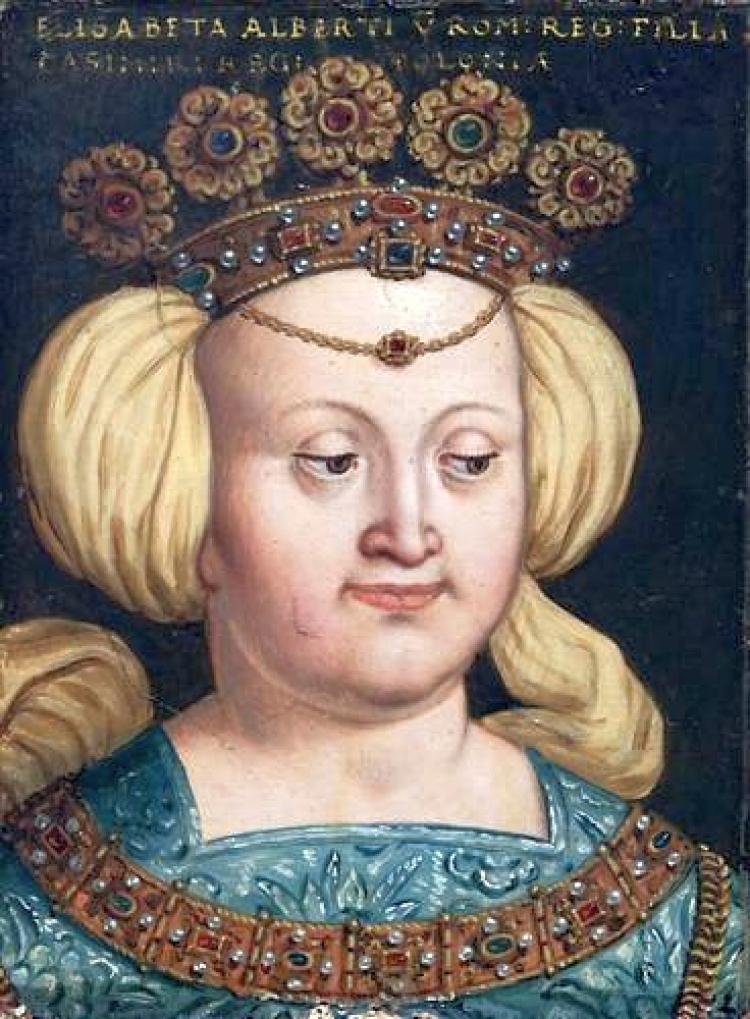 Portret królowej Elżbiety Rakuszanki autorstwa Antona Boysa w zbiorach Kunsthistorisches Museum w Wiedniu. Źródło: Wikipedia