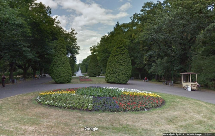 Park Planty w Białymstoku. Źródło: Google Maps – Street View