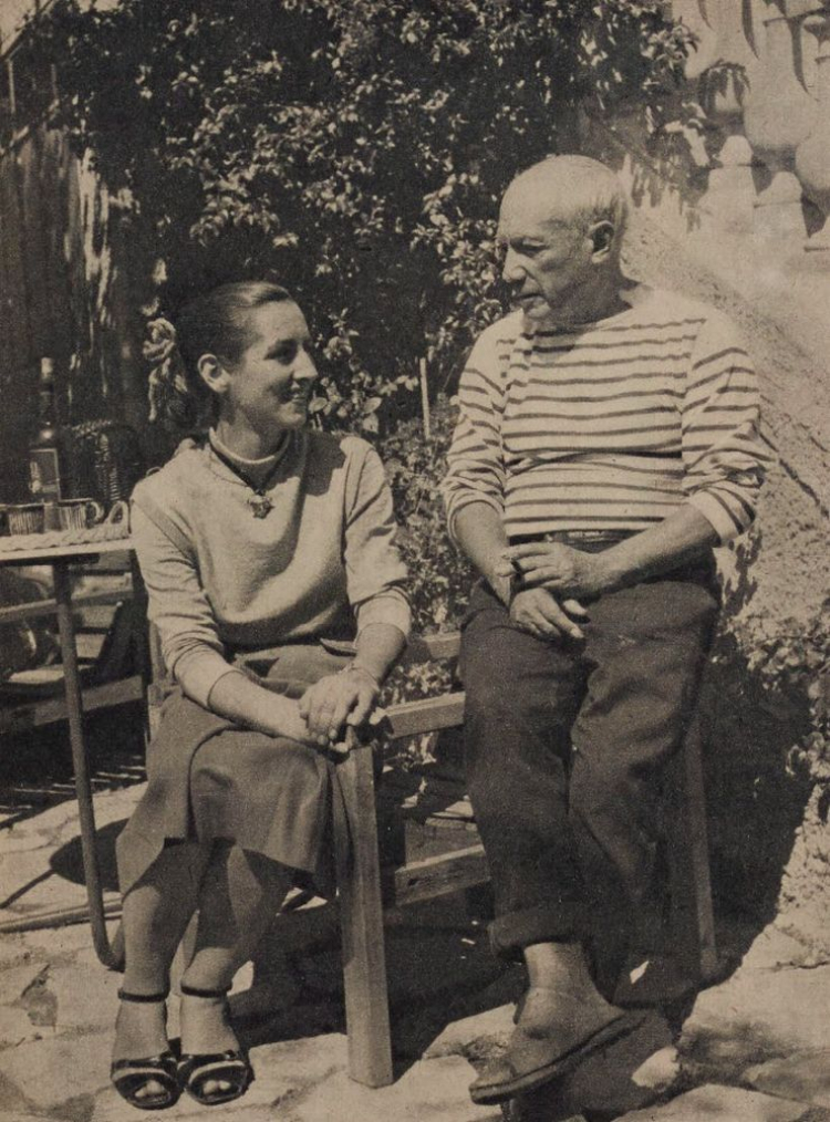 Francoise Gilot i Pablo Picasso. Źródło: Wikimedia Commons