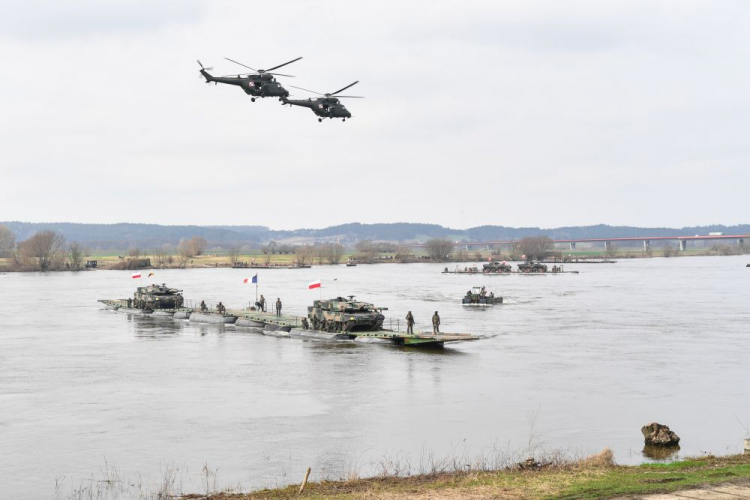 Ćwiczenia wojskowe Dragon 24 w Korzeniewie, które są częścią manewrów NATO Steadfast Defender 24. 04.03.2024. Fot. PAP/A. Jackowski