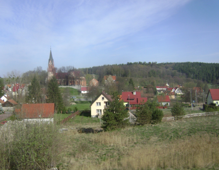Panorama Gietrzwałdu. Fot. Wikipedia.