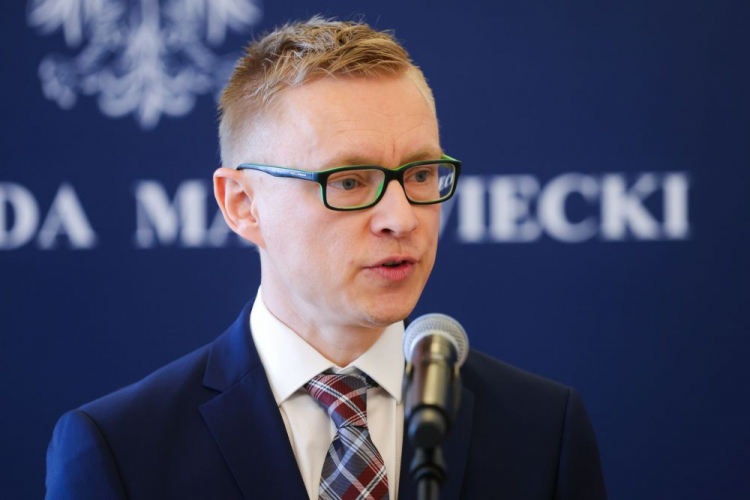 Mazowiecki Wojewódzki Konserwator Zabytków Marcin Dawidowicz. Fot. PAP/R. Guz