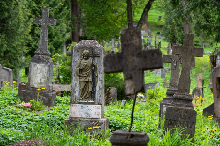 Nowa Rossa, młodsza część zabytkowego wileńskiego cmentarza. 2022 r. Fot. PAP/V. Doveiko
