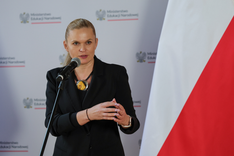 Minister edukacji narodowej Barbara Nowacka PAP/Sz. Pulcyn