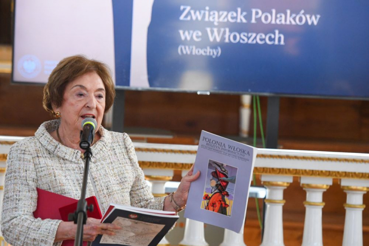 Prezes Związku Polaków we Włoszech Urszula Stefańska Andreini. 2023 r. Fot. PAP/P. Nowak