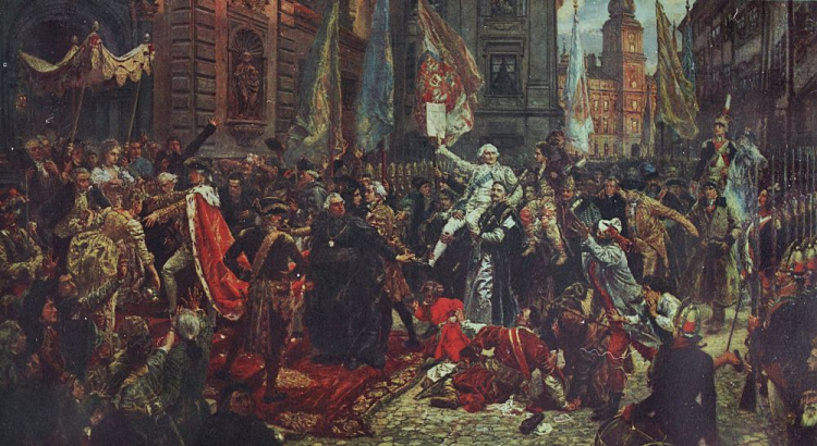 Obraz Jana Matejki „Konstytucja 3 Maja 1791”. Fot. PAP/Reprodukcja/J. Grelowski