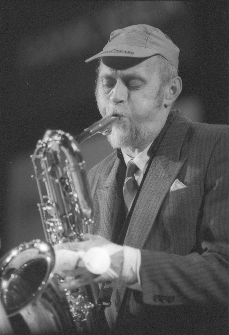 Jan Ptaszyn Wróblewski podczas Jazz Jamboree, Warszawa 1990.  PAP/T. Walczak